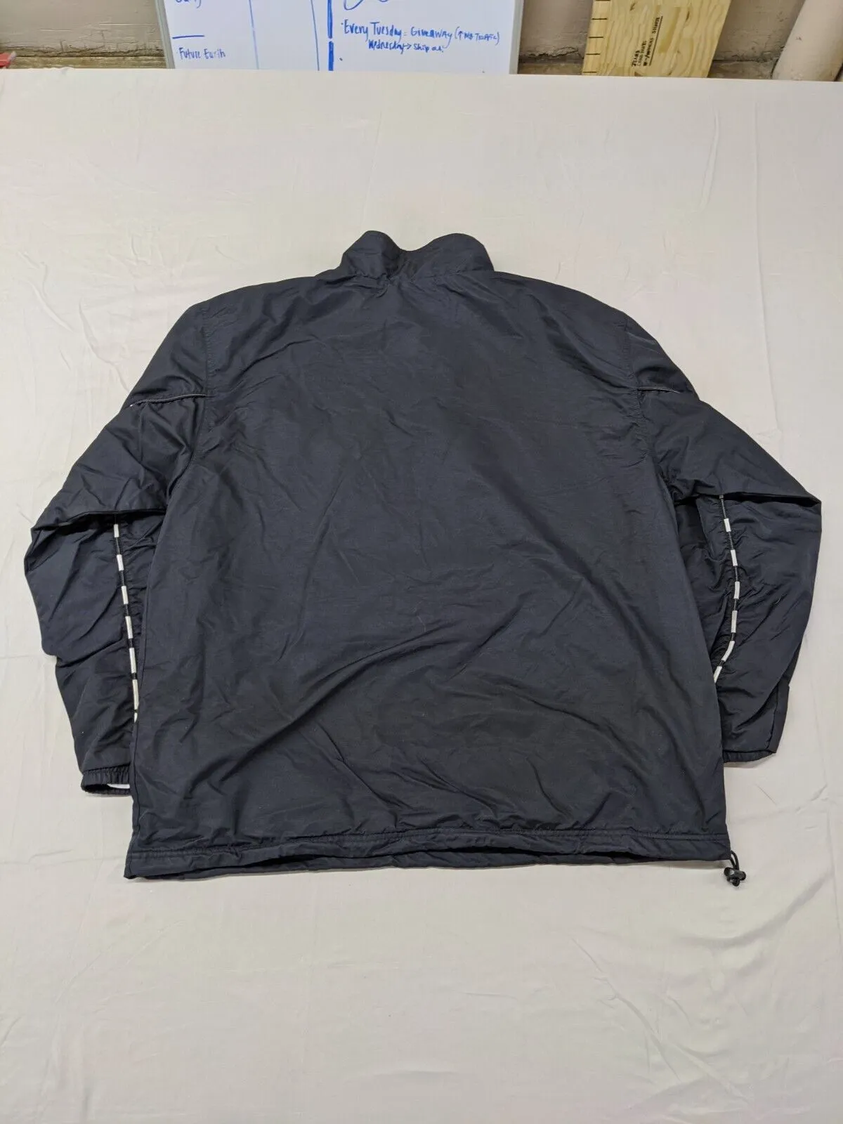 Adidas Men's Windbreaker Pullover Sweatshirt Lightweight Athletic Black Size XL