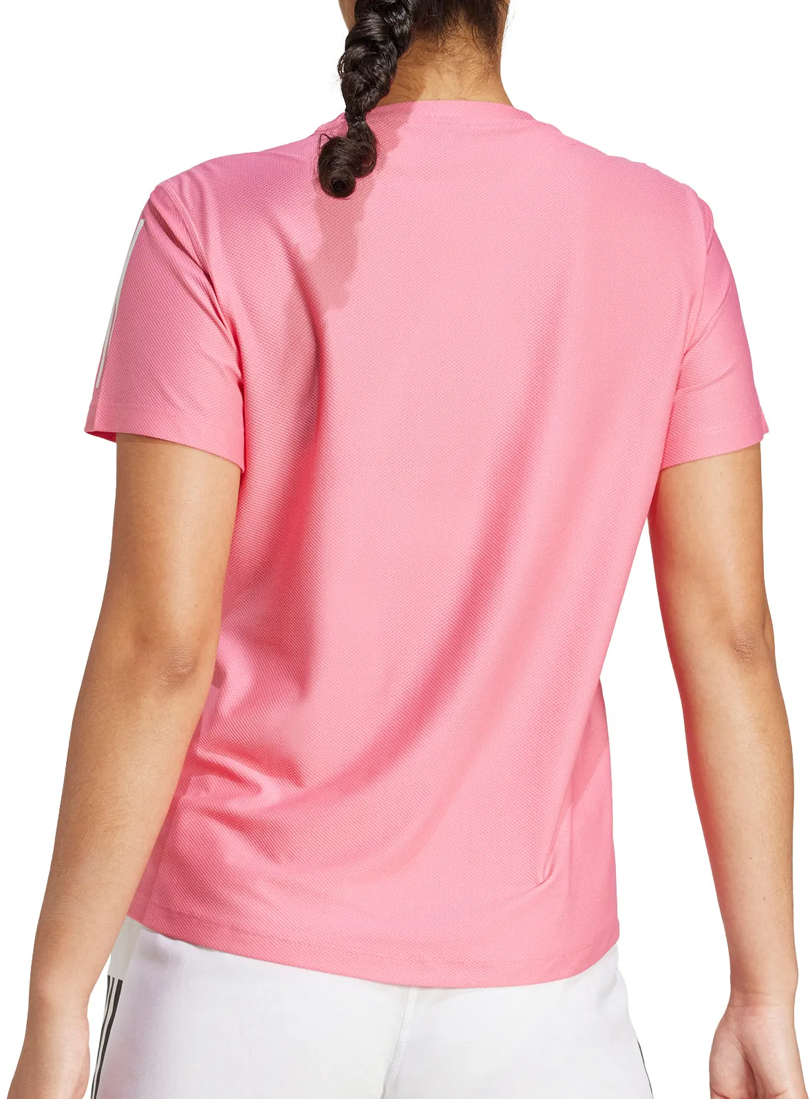 adidas Own The Run Short Sleeve Womens Running Top - Pink