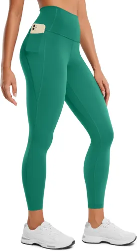 CRZ YOGA Womens Butterluxe Workout Leggings 25 Inches - High Waisted Gym Yoga Pants with Pockets Buttery Soft
