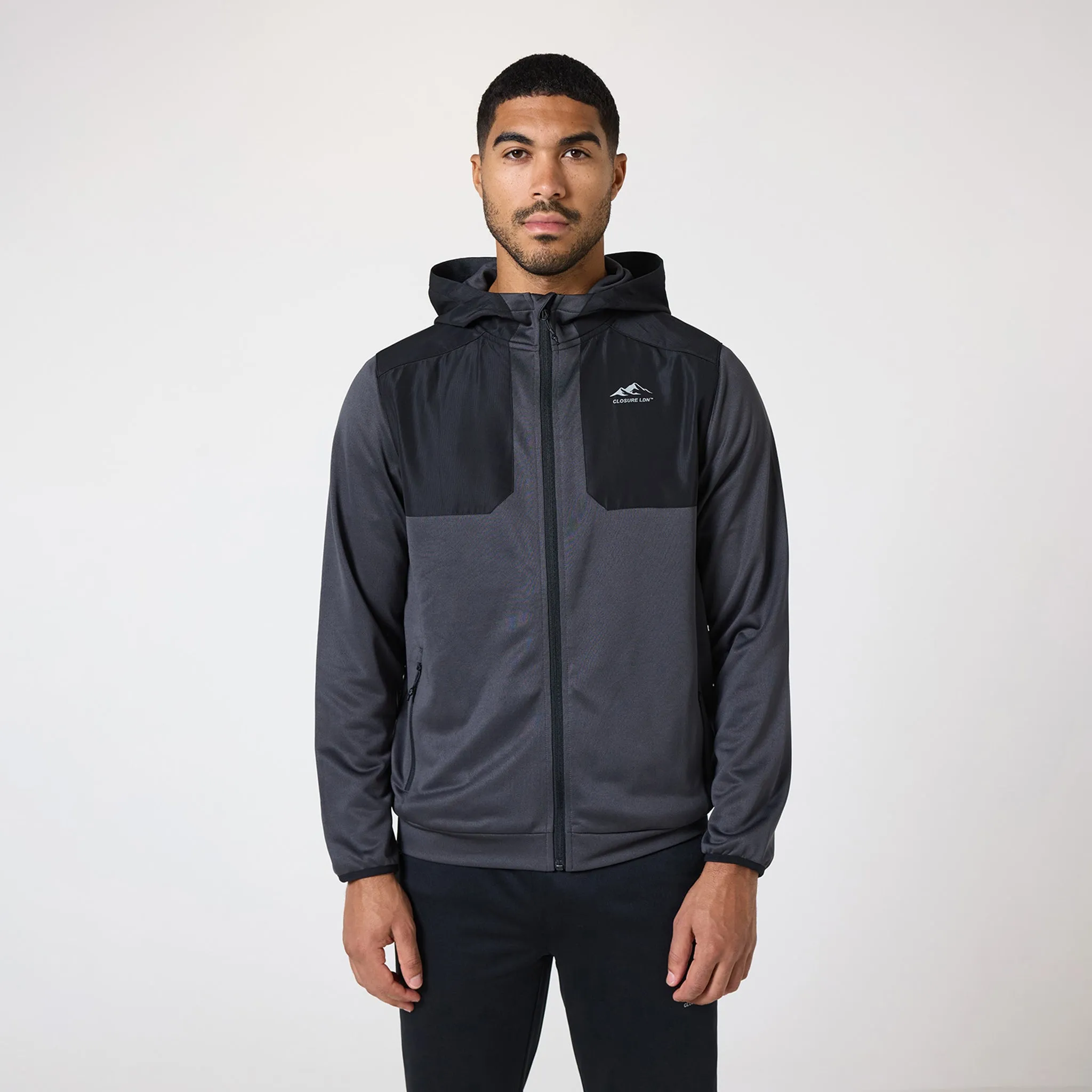 Cut & Sew Tracksuit | Mid Grey Black