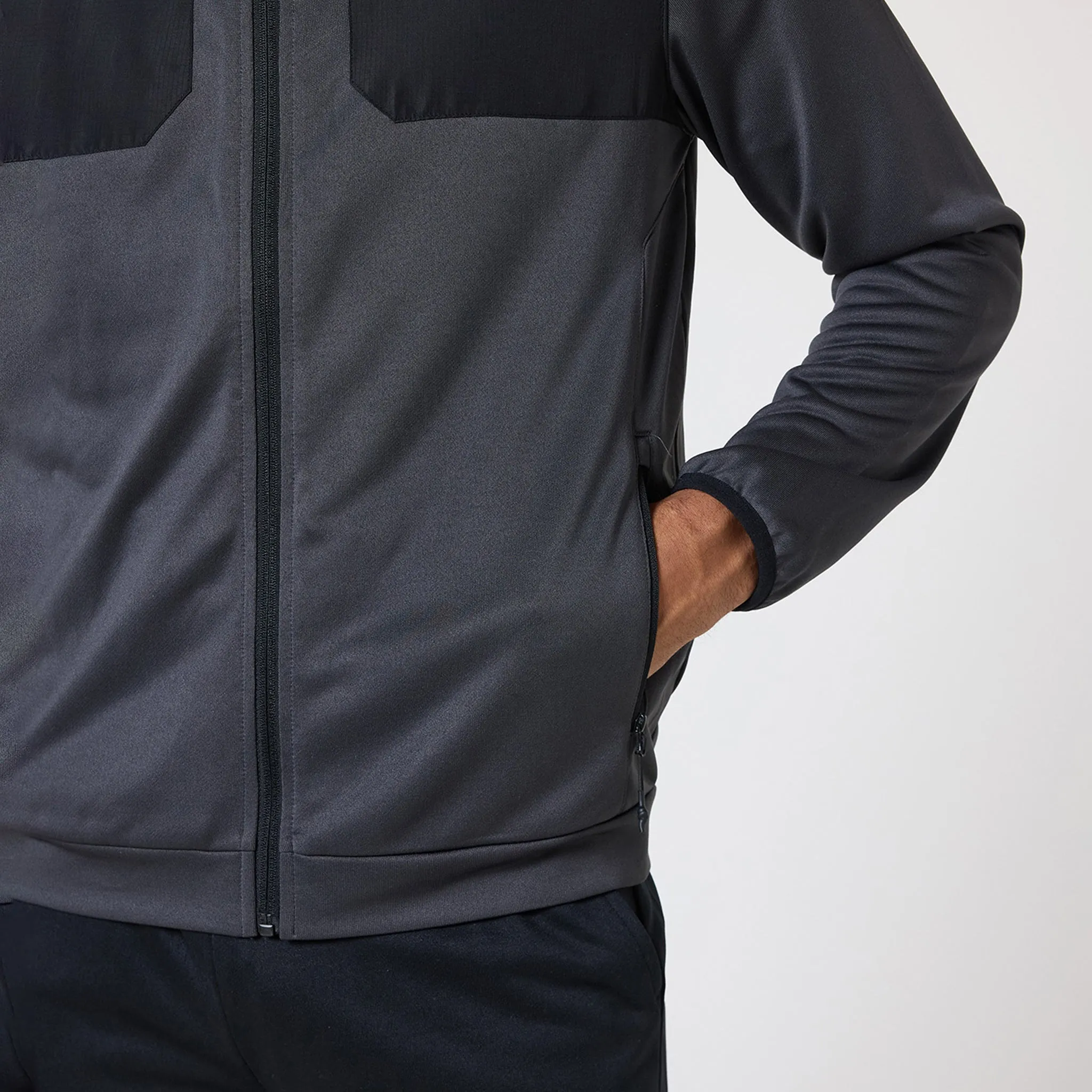 Cut & Sew Tracksuit | Mid Grey Black