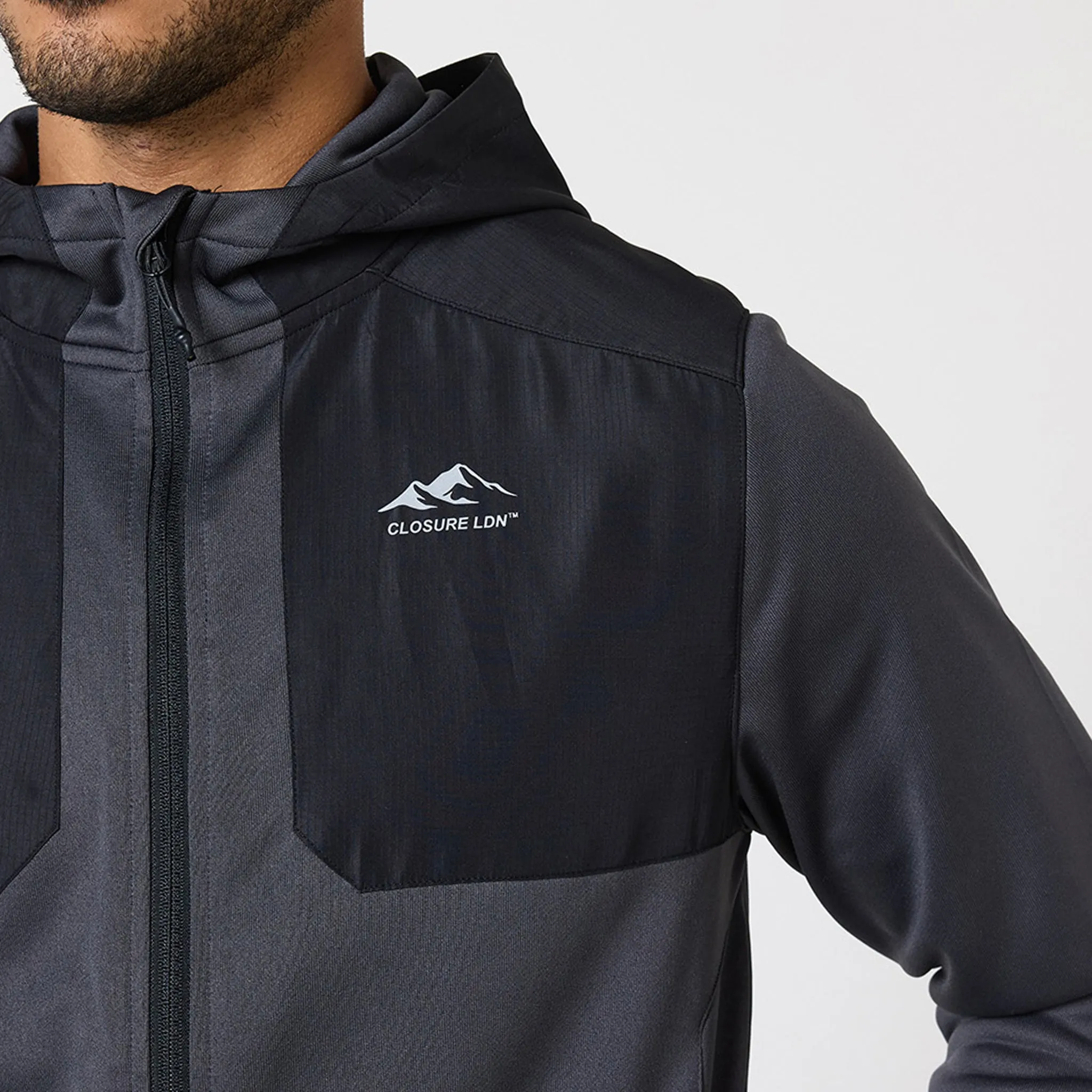 Cut & Sew Tracksuit | Mid Grey Black