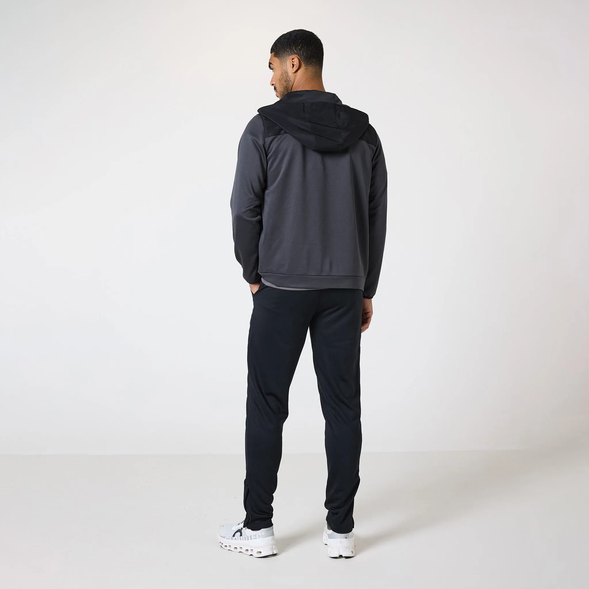 Cut & Sew Tracksuit | Mid Grey Black
