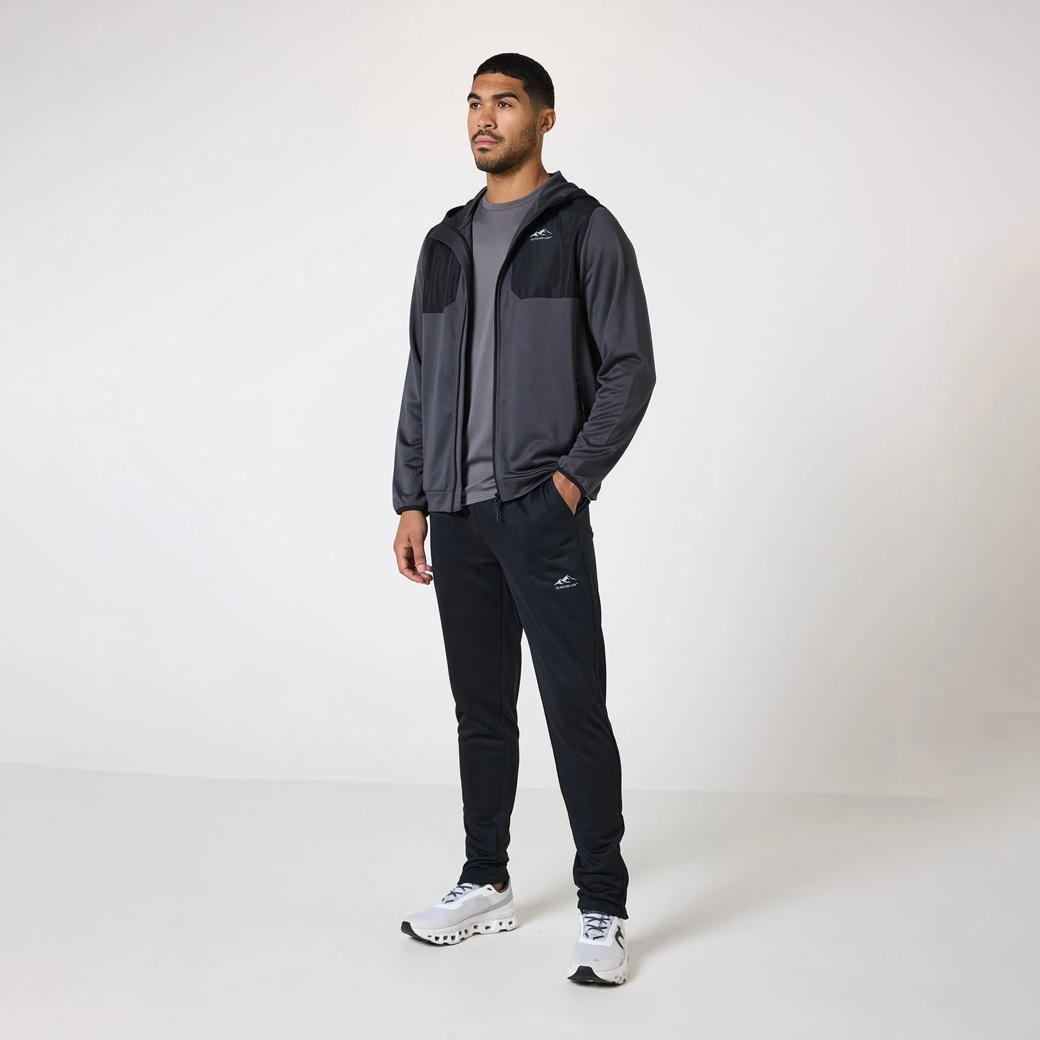 Cut & Sew Tracksuit | Mid Grey Black