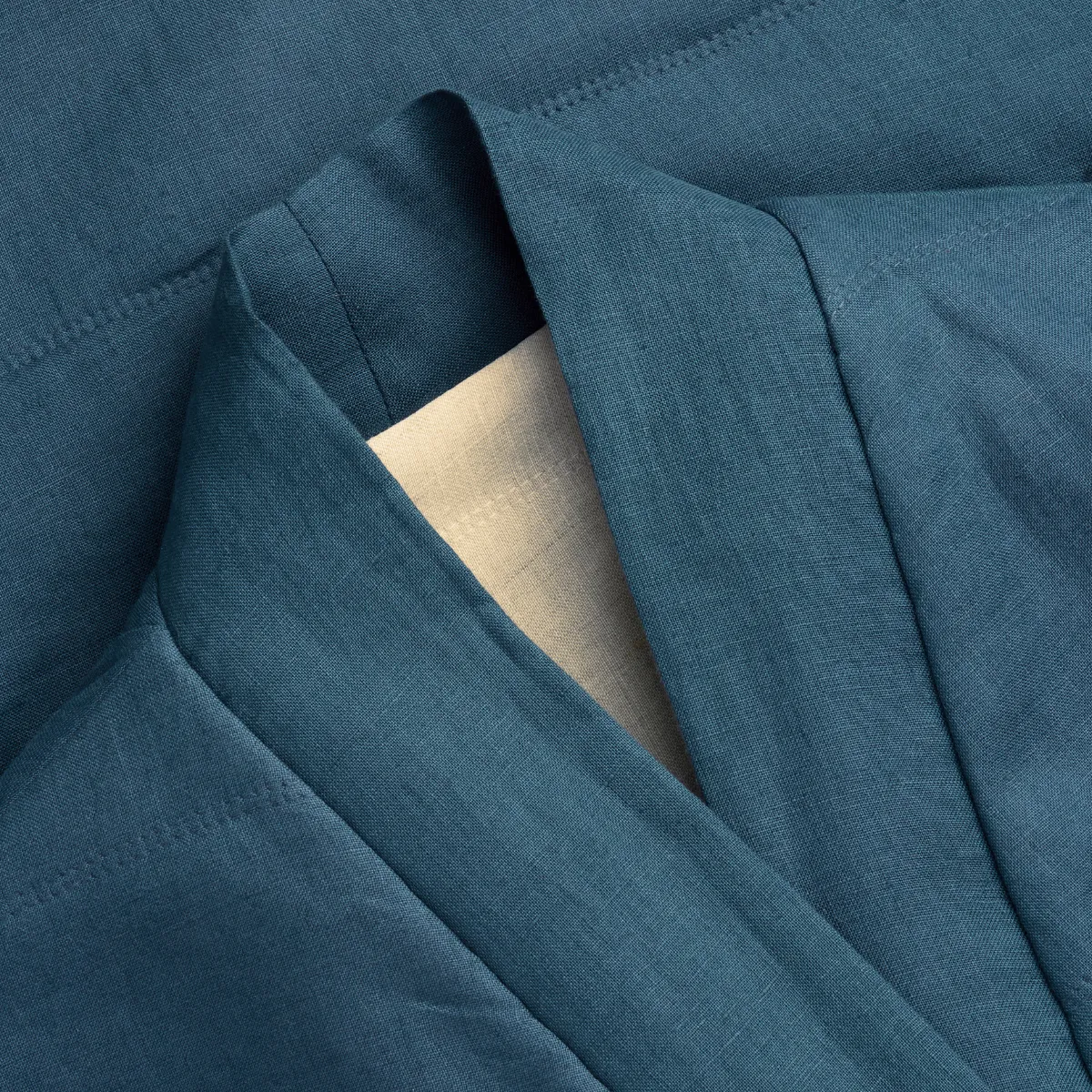 Deep Teal Linen Housecoat