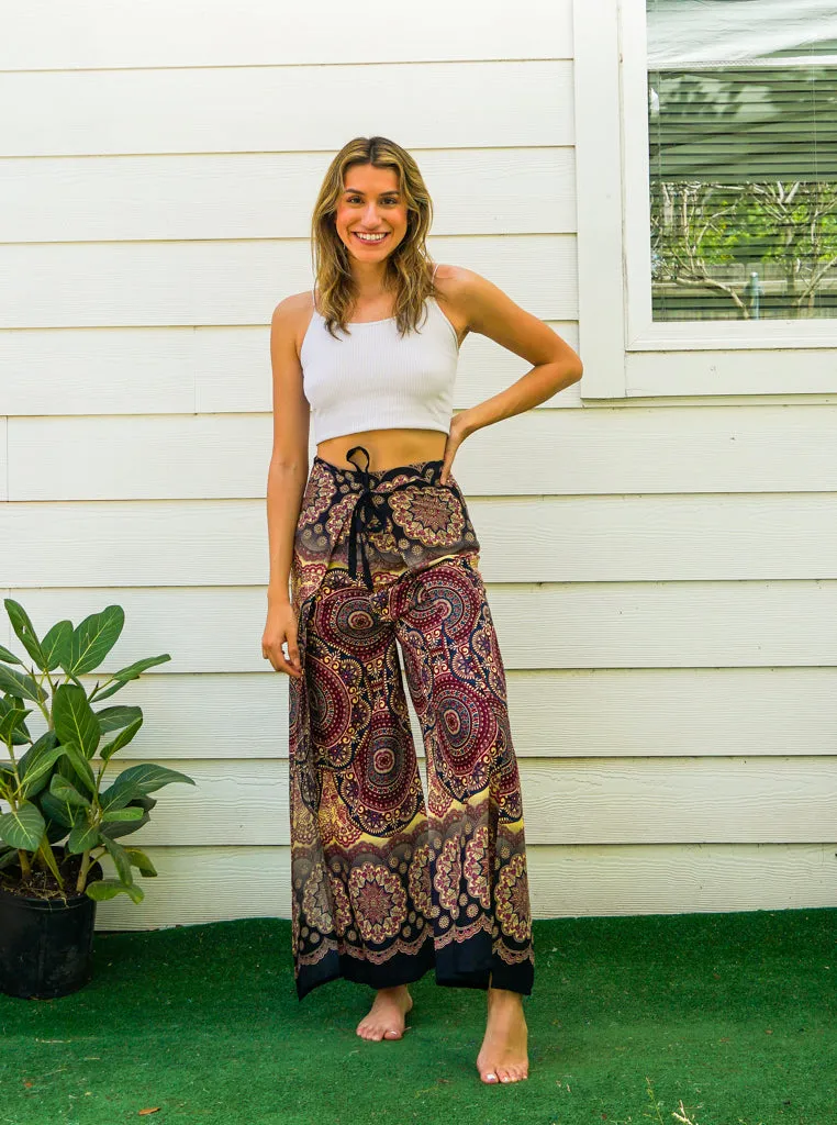 Enchanted Mandala Palazzo Wrap Pants
