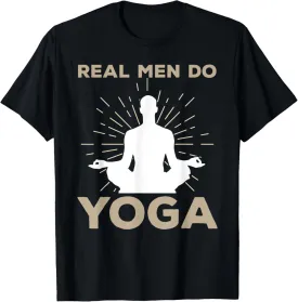Funny Yoga Design For Men Boys Yoga Pose Meditation Lovers T-Shirt