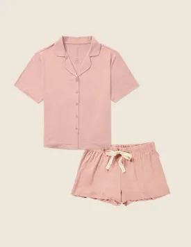 Giftbox - Women's Sleep Short Sleeve and Shorts Dusty Pink