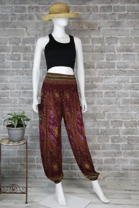 Harem Pants Women Bohemian Yoga Pants Peacock Medival pants