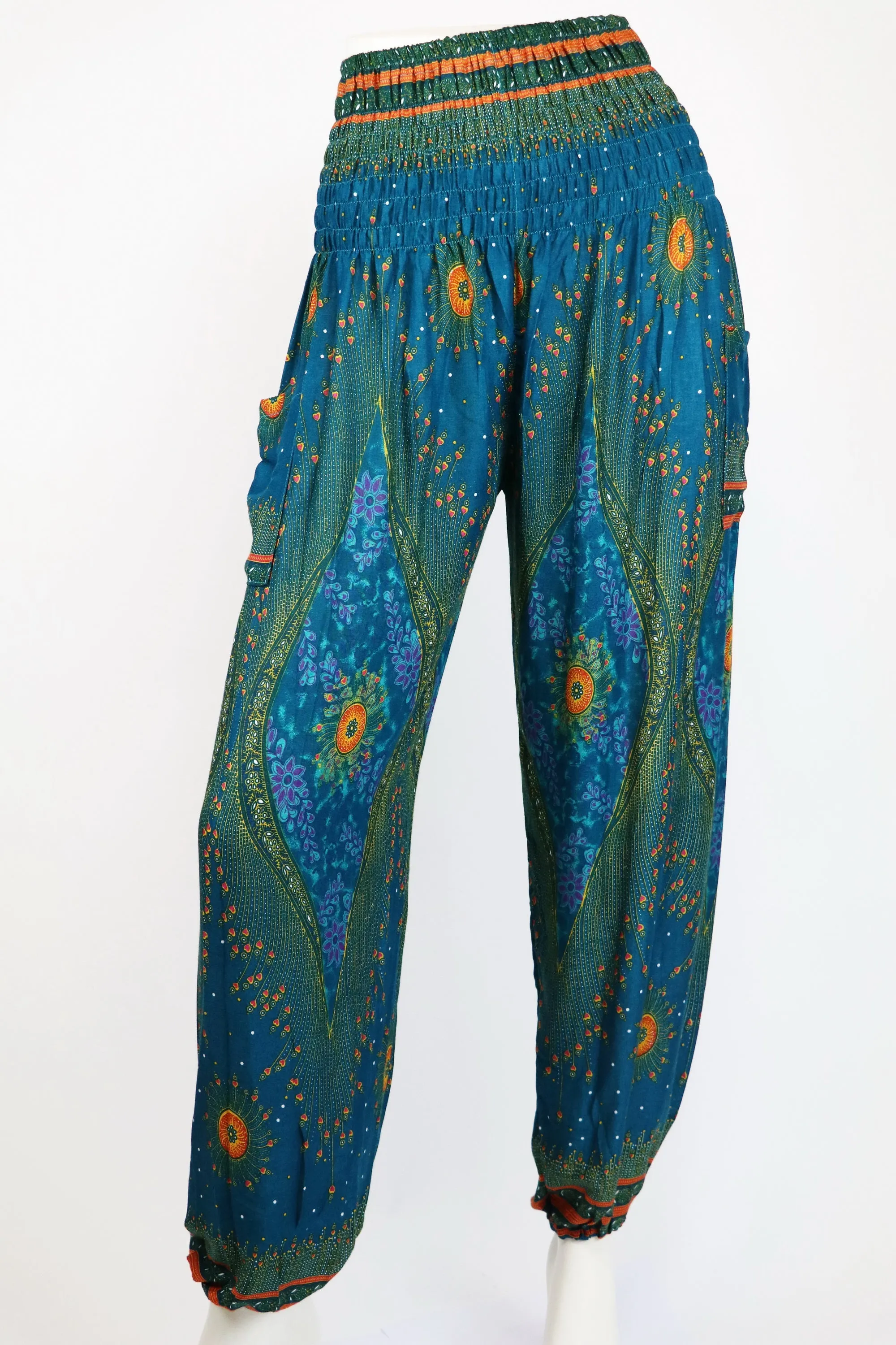 Harem Pants Women Bohemian Yoga Pants Peacock Medival pants