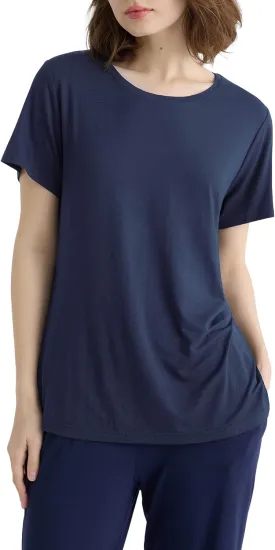 Latuza Women's Viscose Pajama Top Crew Neck Sleep T-Shirt