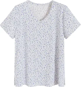 Latuza Women's Viscose Sleep T-Shirt V-Neck Pajamas Top