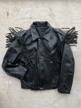 Leather Fringe Jacket—[L]