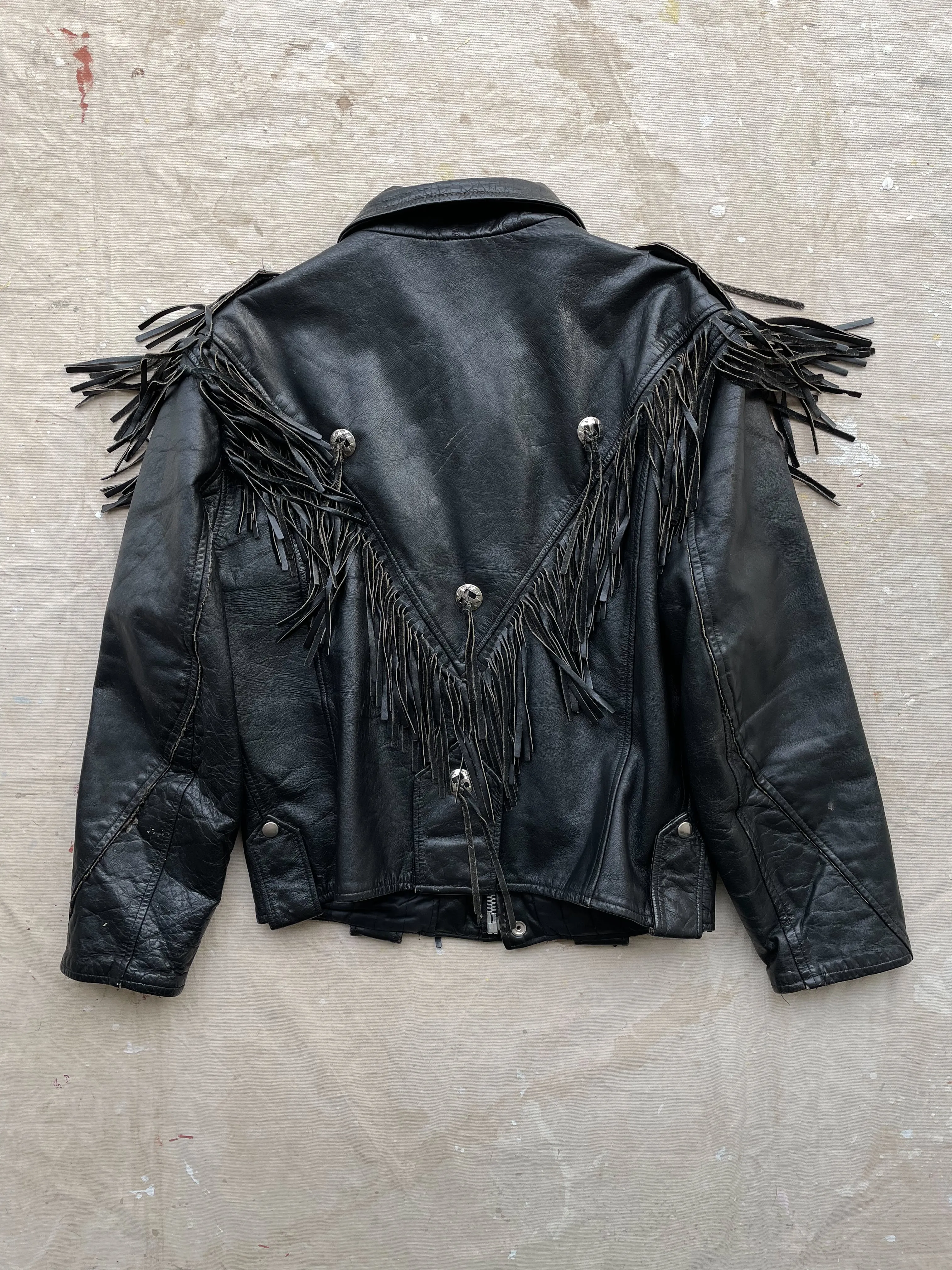 Leather Fringe Jacket—[L]