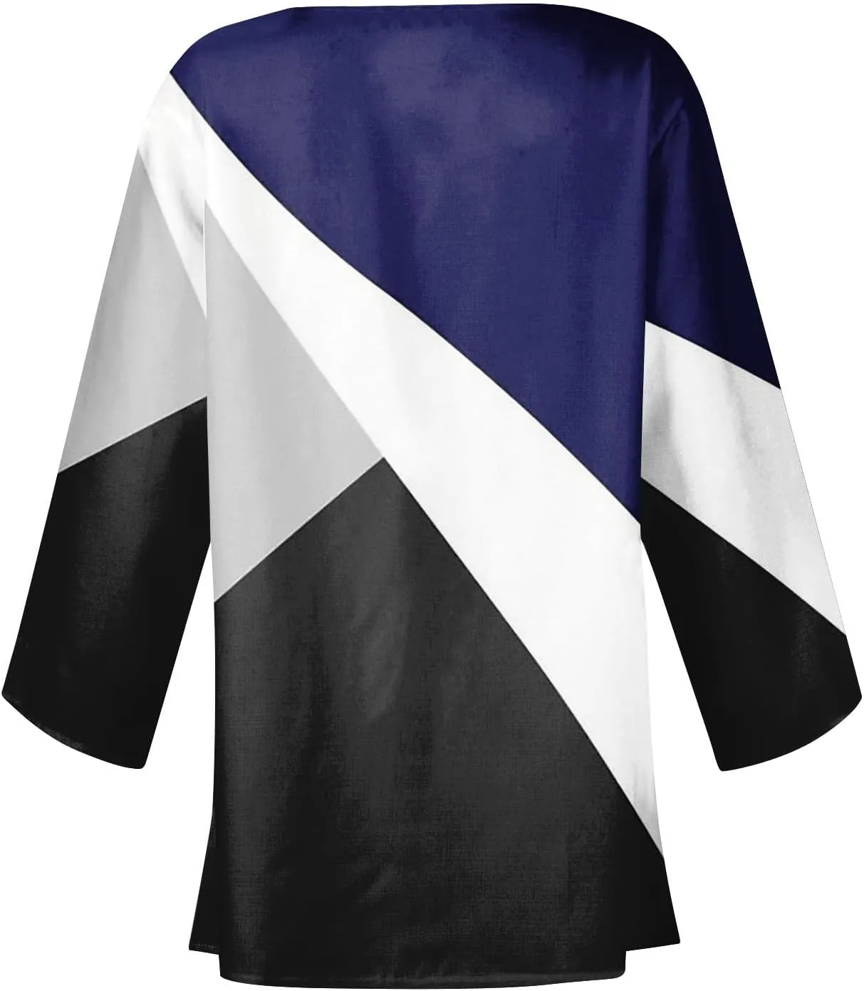 Long Sleeve Kimono for Womens Retro Print Casual Duster Blouse Tops Coat 3/4 Sleeve Jackets Lightweight Cardigans