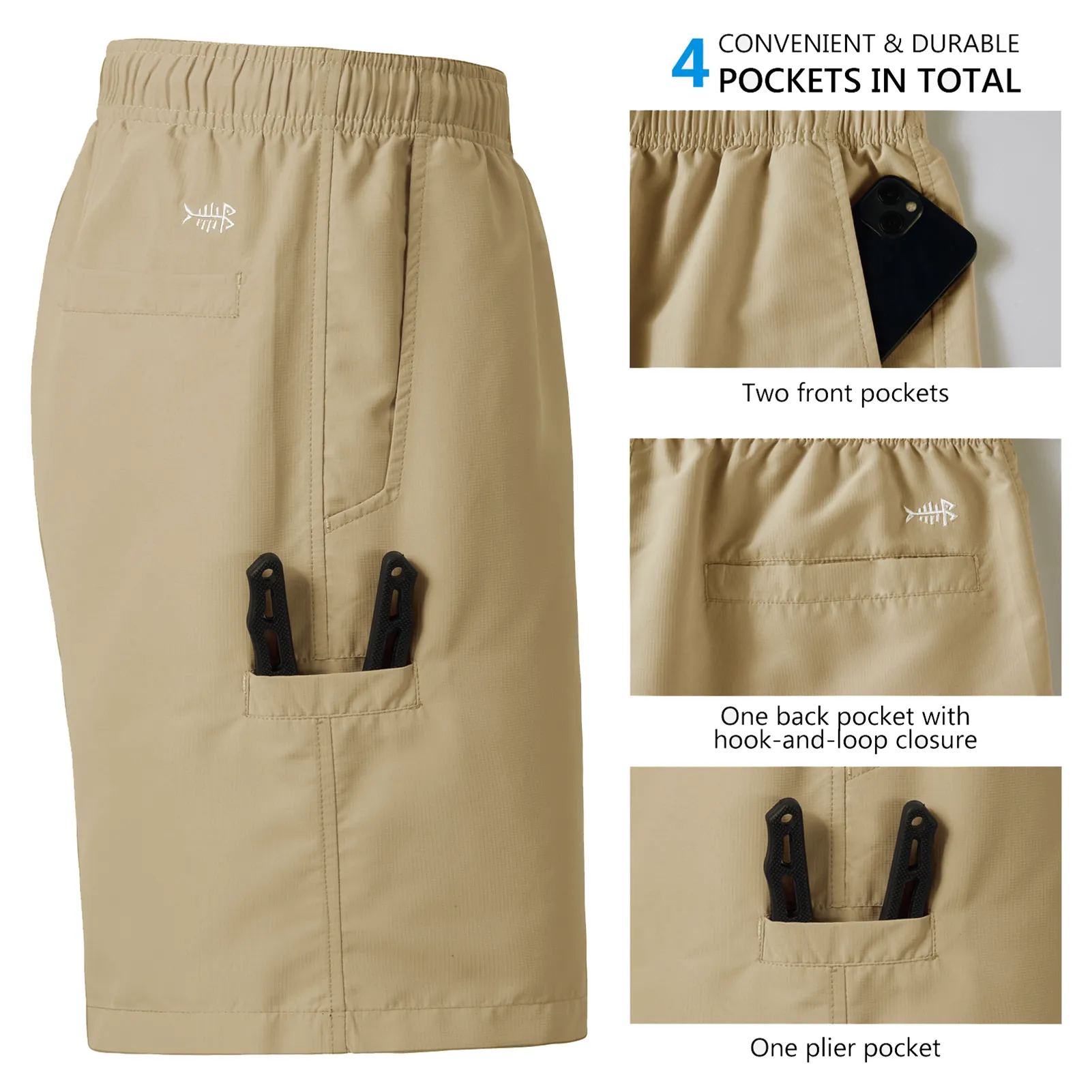 Men's 8in Quick Dry UPF 50  Water Shorts FP04M