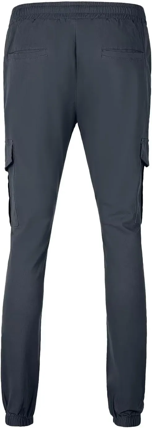 Mens Cargo Pants Lightweight Hiking Pants Travel Pants with Belt Pockets for Outdoor Camping Work