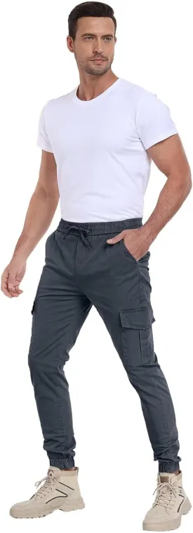 Mens Cargo Pants Lightweight Hiking Pants Travel Pants with Belt Pockets for Outdoor Camping Work