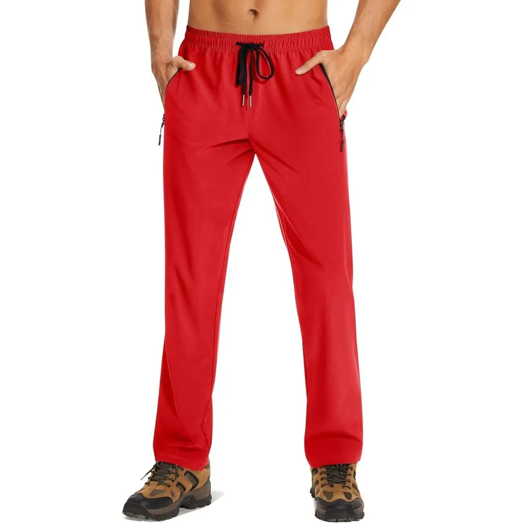 Mens Casual Pants Lightweight Quick Dry Water Resistant Joggers with Pockets
