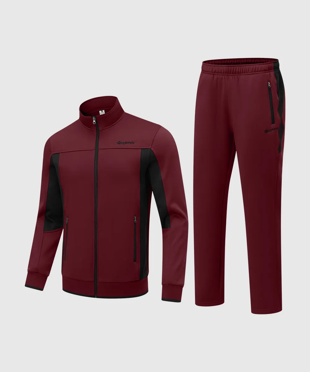 Men's Fleece Athletic Casual Full Zip Suit