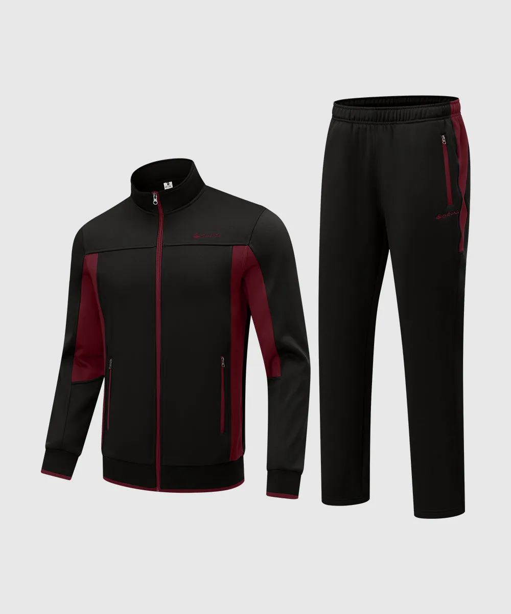 Men's Fleece Athletic Casual Full Zip Suit