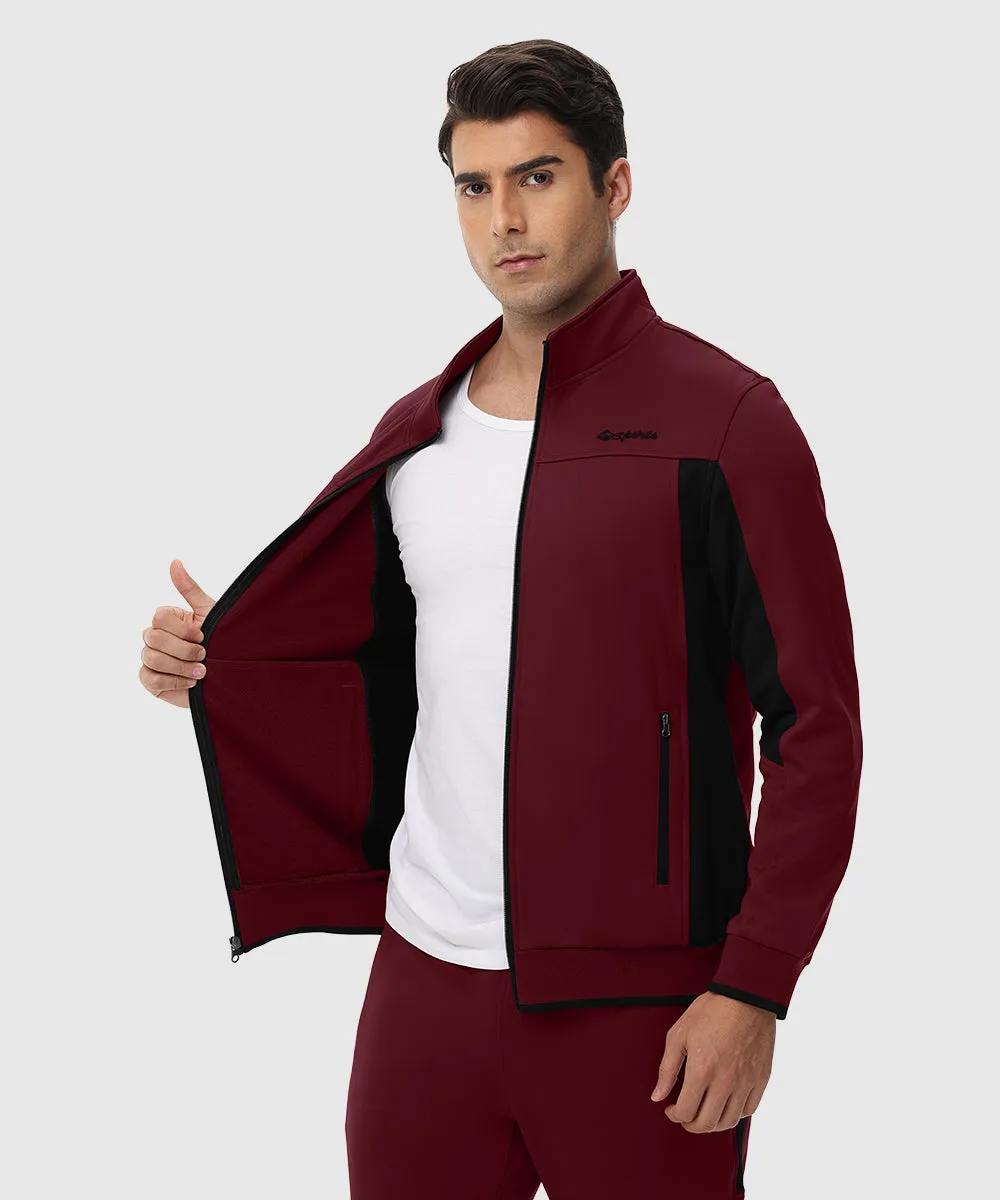 Men's Fleece Athletic Casual Full Zip Suit