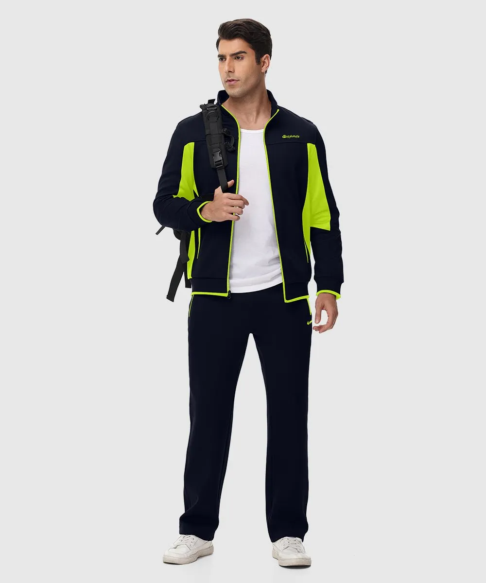 Men's Fleece Athletic Casual Full Zip Suit