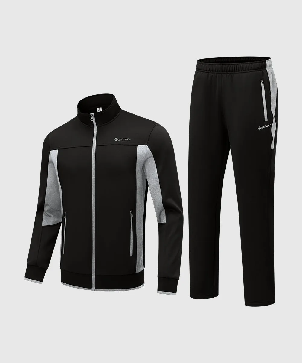 Men's Fleece Athletic Casual Full Zip Suit