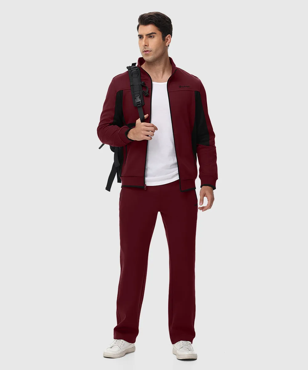 Men's Fleece Athletic Casual Full Zip Suit