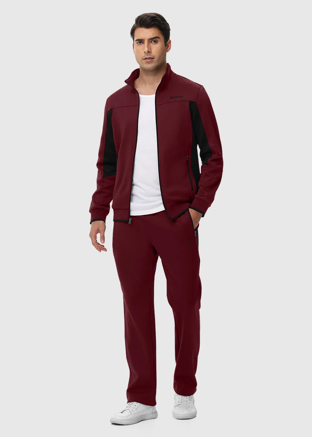 Men's Fleece Athletic Casual Full Zip Suit