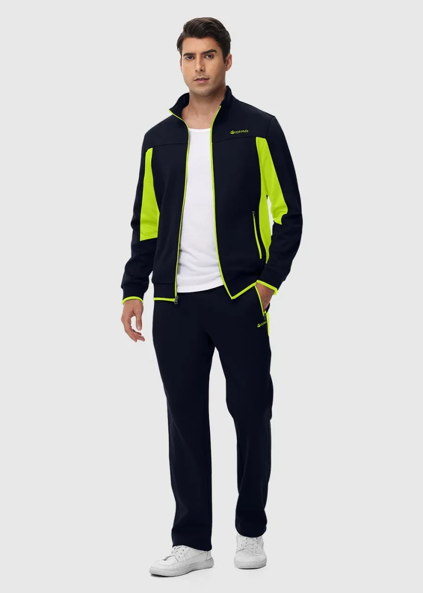 Men's Fleece Athletic Casual Full Zip Suit