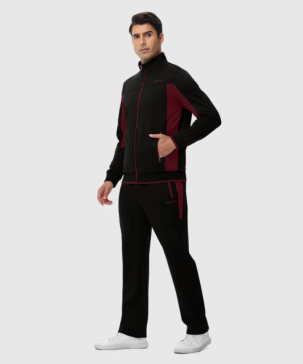 Men's Fleece Athletic Casual Full Zip Suit