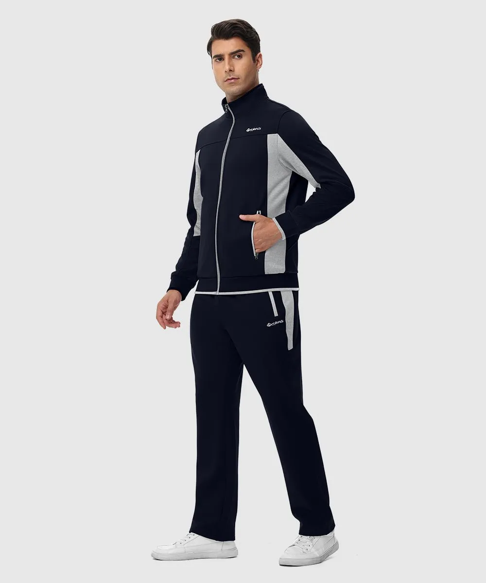 Men's Fleece Athletic Casual Full Zip Suit
