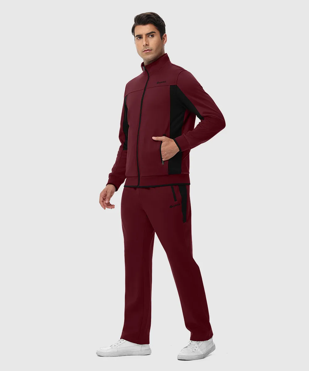 Men's Fleece Athletic Casual Full Zip Suit