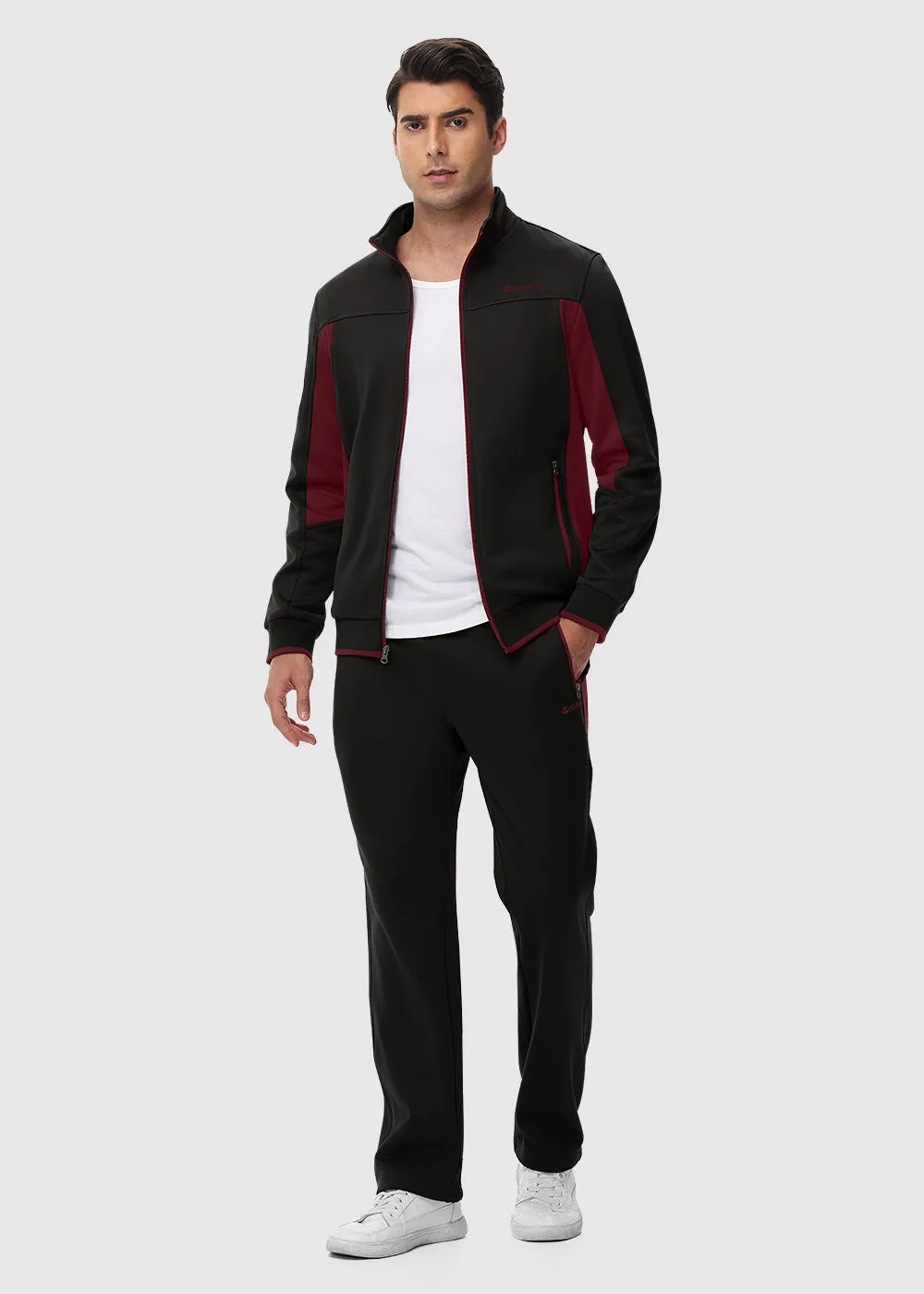 Men's Fleece Athletic Casual Full Zip Suit
