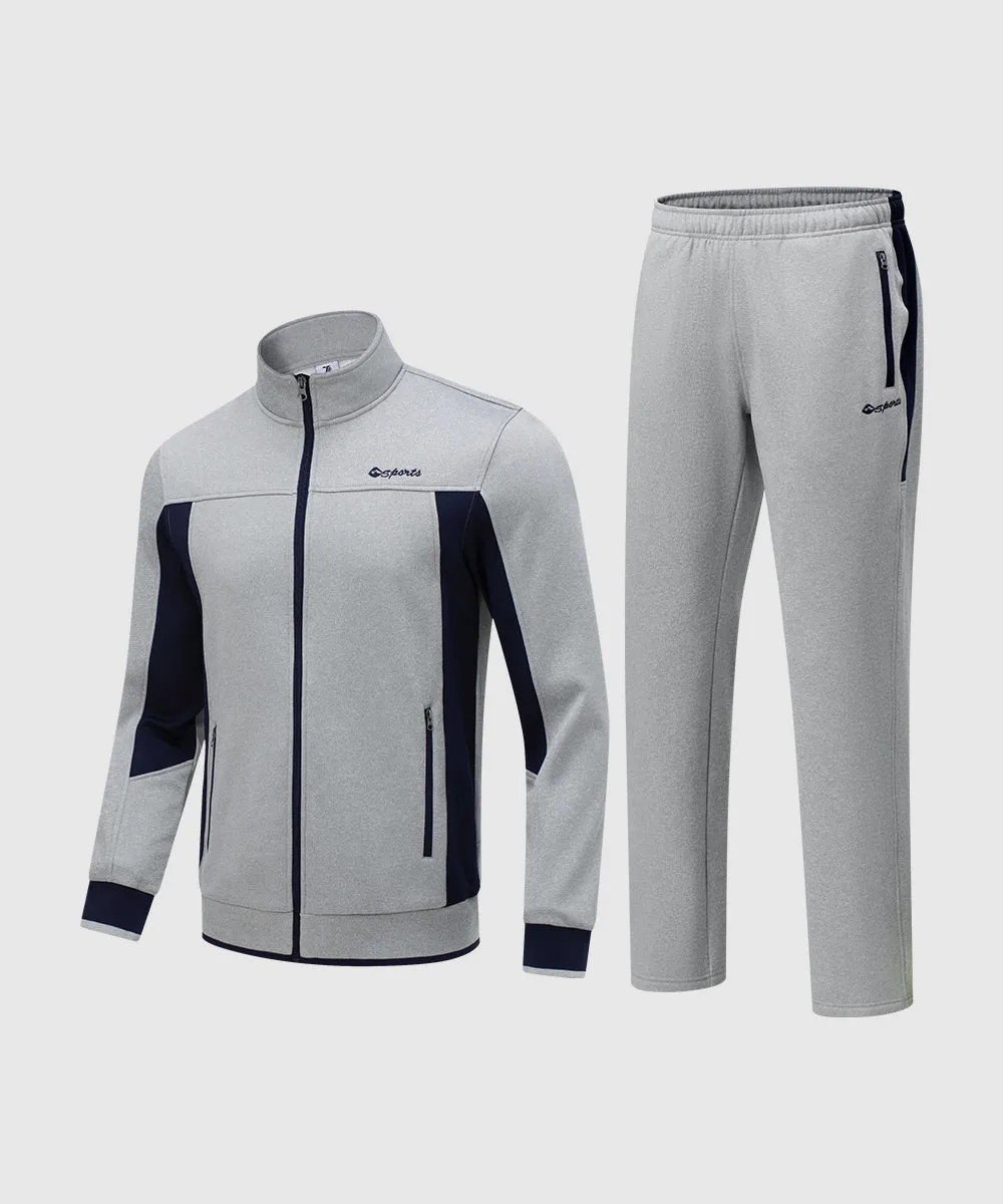 Men's Fleece Athletic Casual Full Zip Suit