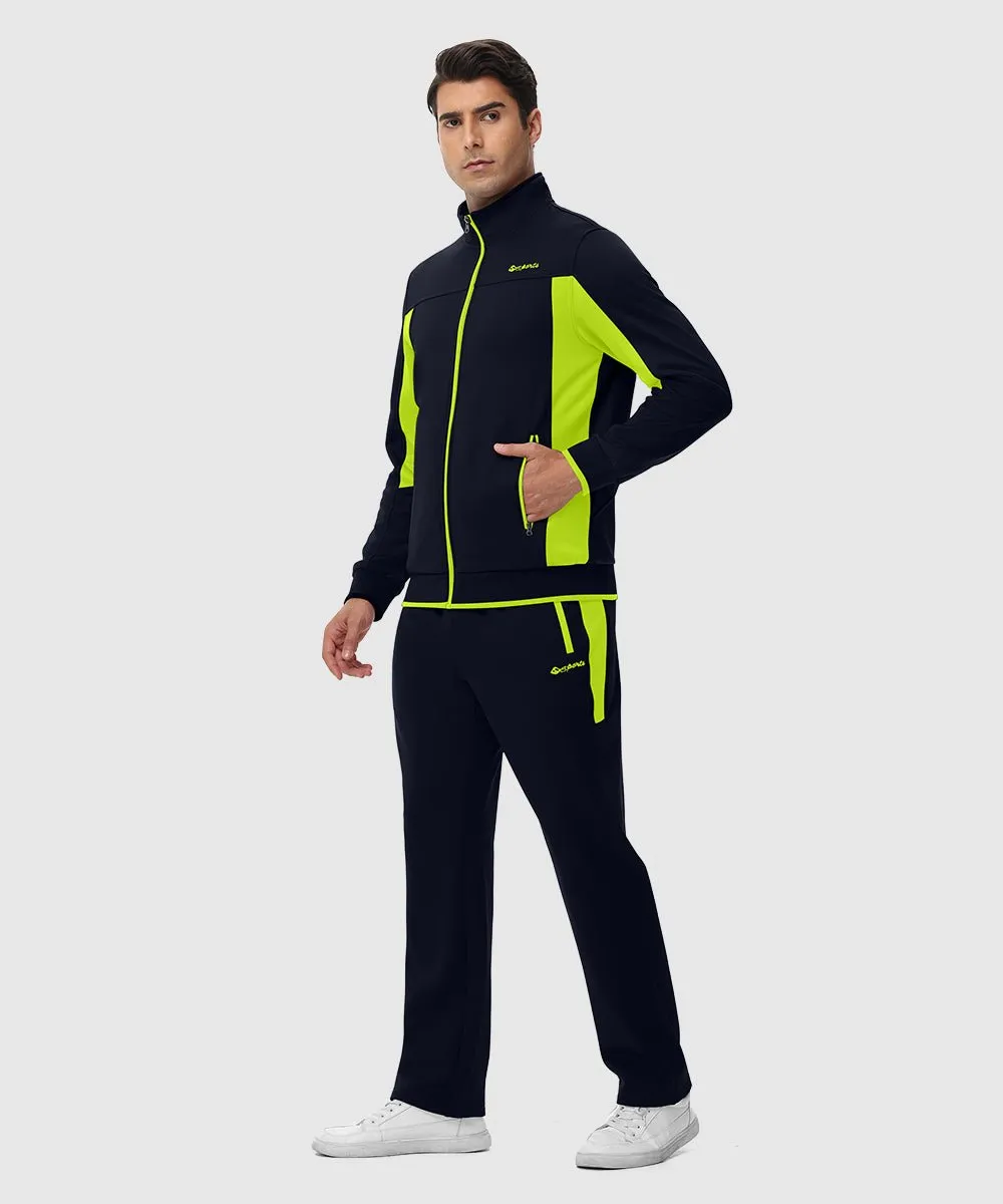 Men's Fleece Athletic Casual Full Zip Suit