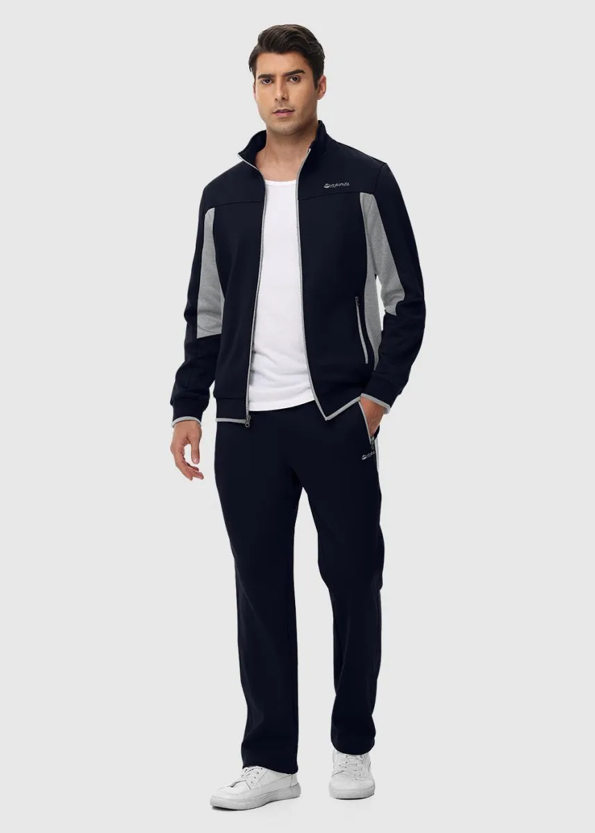 Men's Fleece Athletic Casual Full Zip Suit