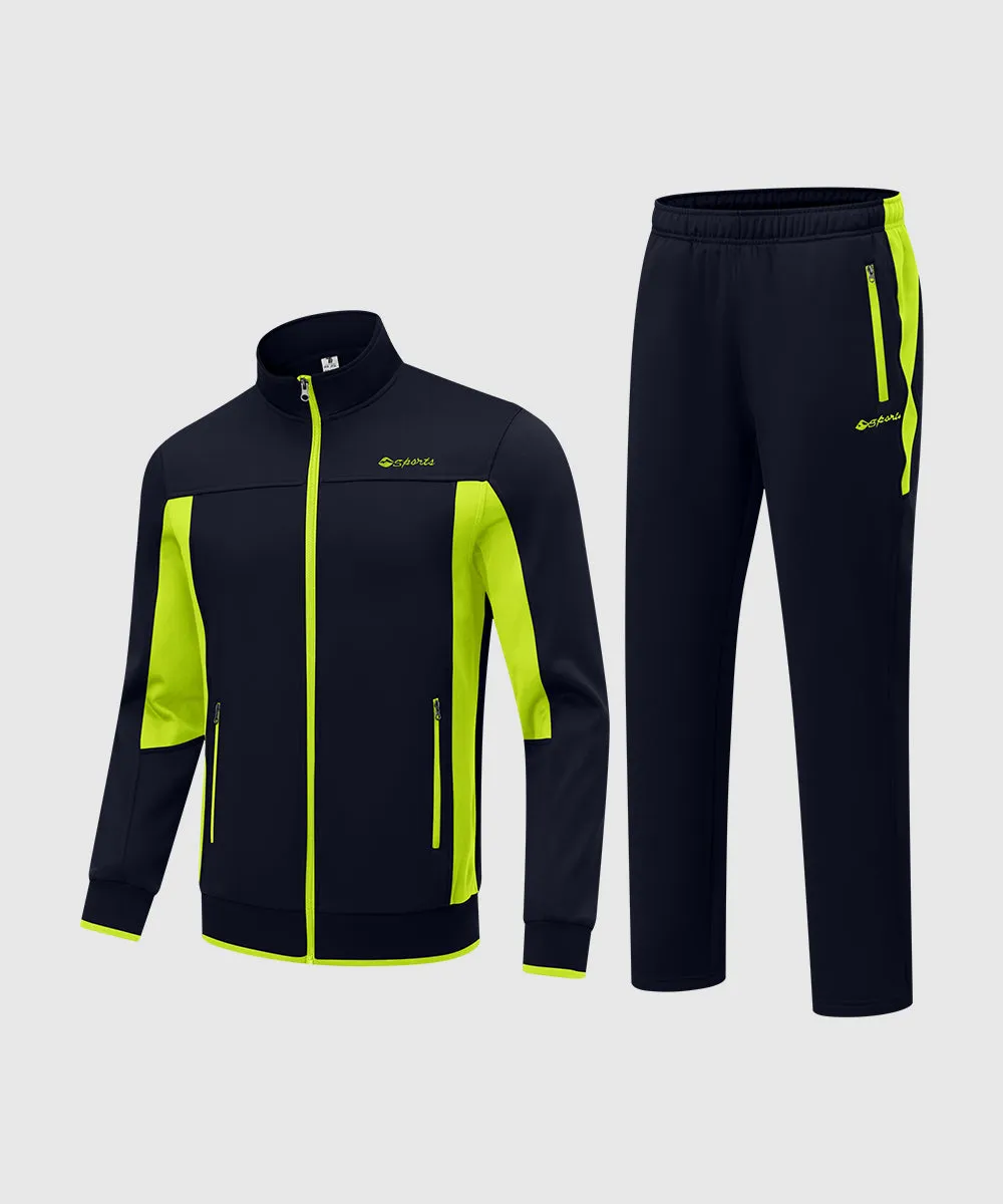 Men's Fleece Athletic Casual Full Zip Suit