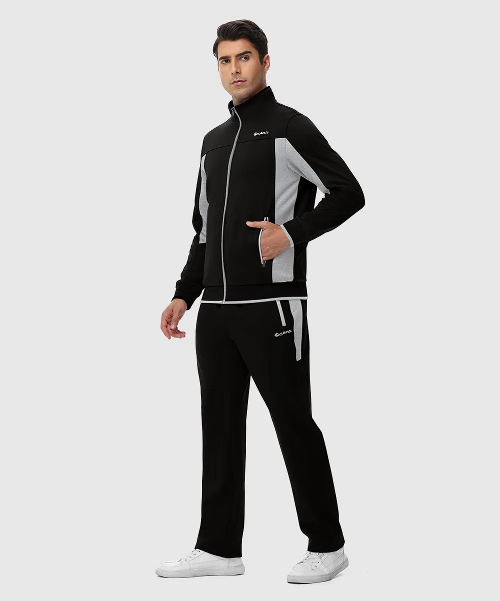 Men's Fleece Athletic Casual Full Zip Suit