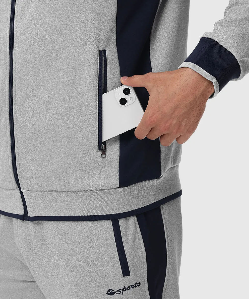 Men's Fleece Athletic Casual Full Zip Suit