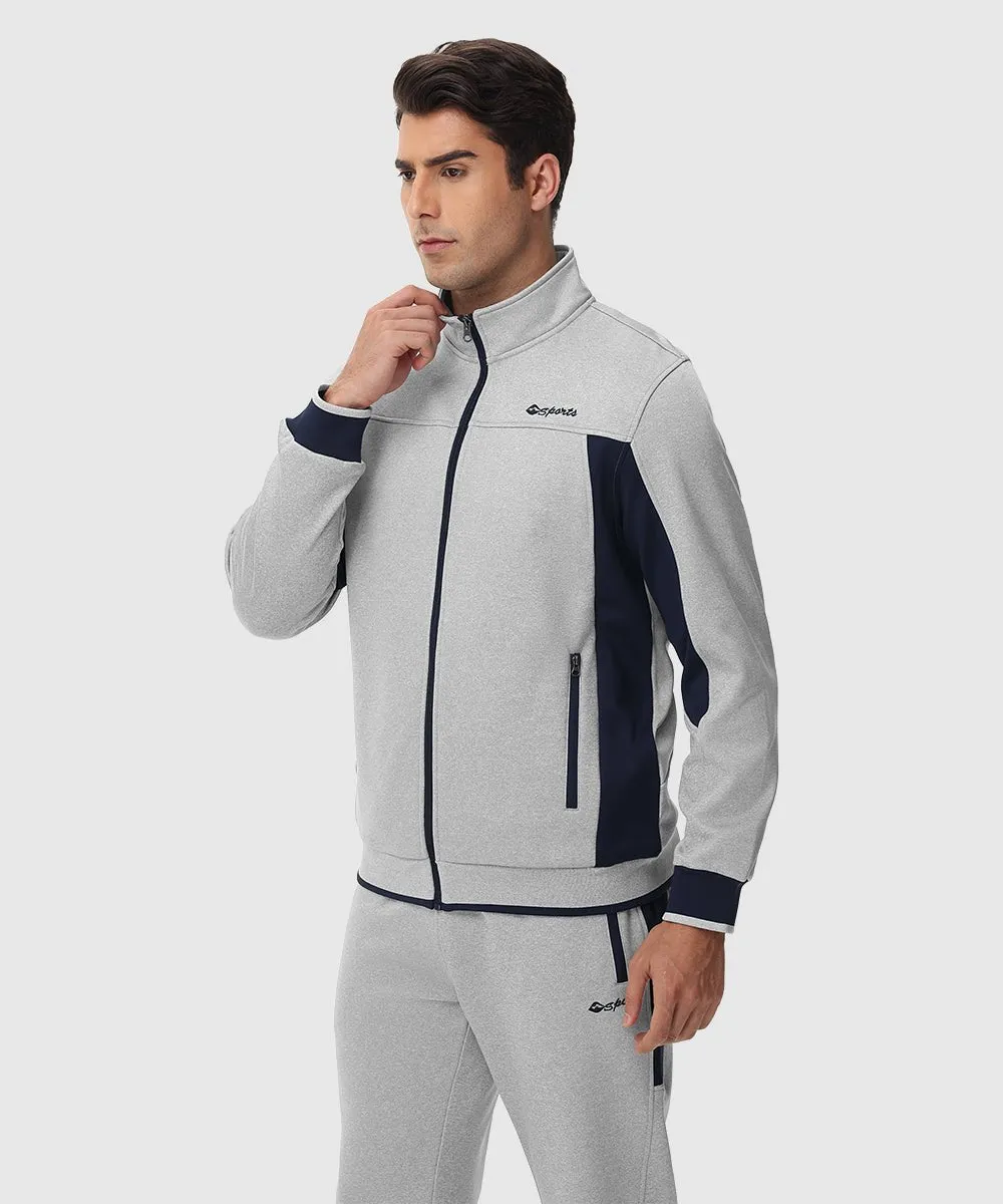 Men's Fleece Athletic Casual Full Zip Suit