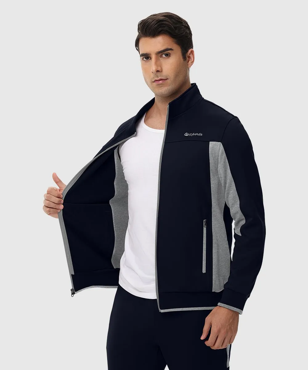 Men's Fleece Athletic Casual Full Zip Suit
