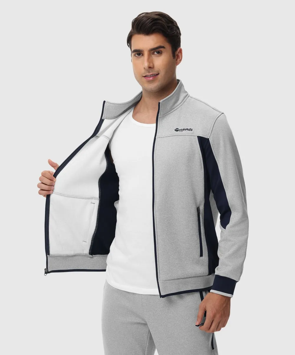 Men's Fleece Athletic Casual Full Zip Suit
