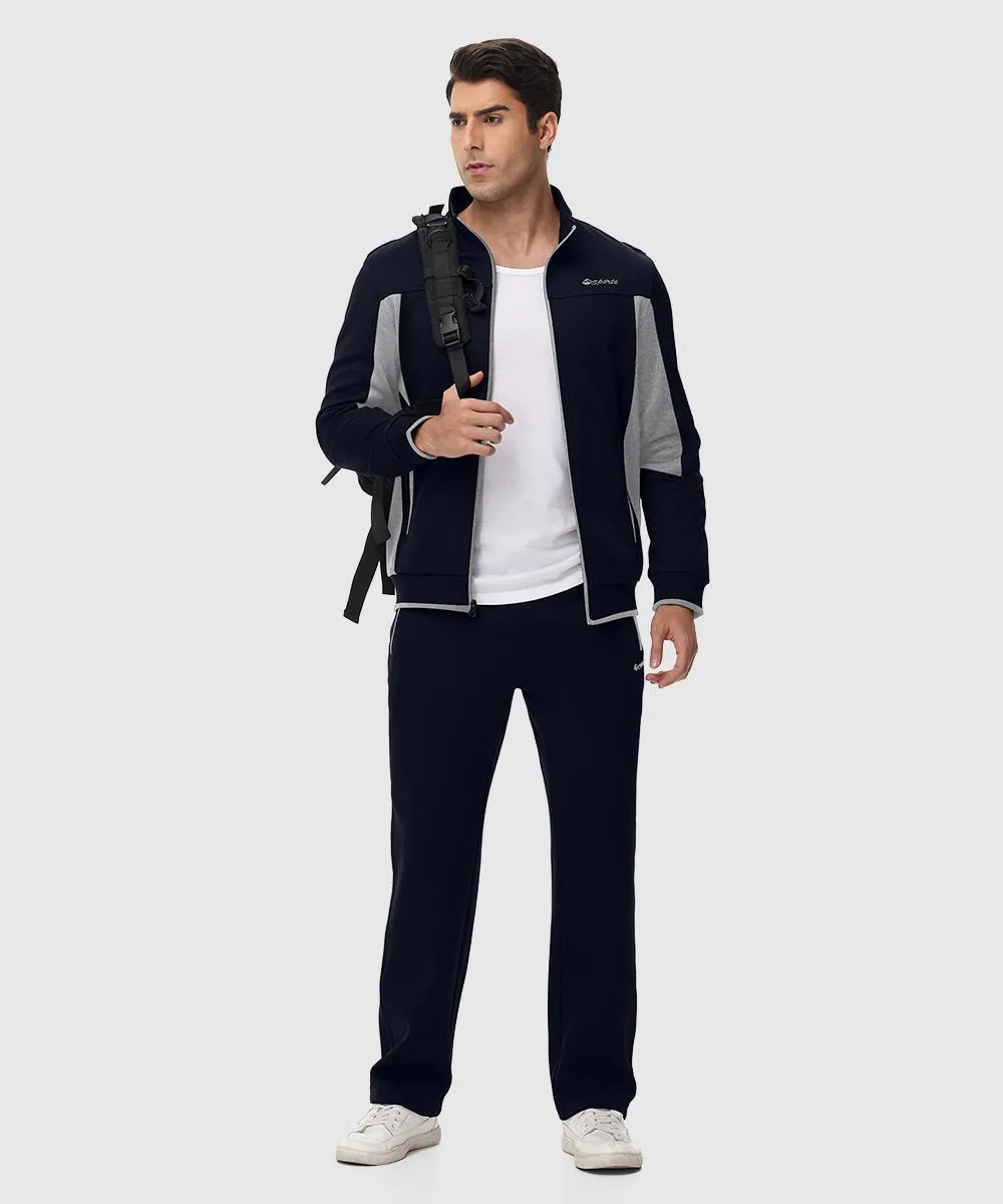 Men's Fleece Athletic Casual Full Zip Suit