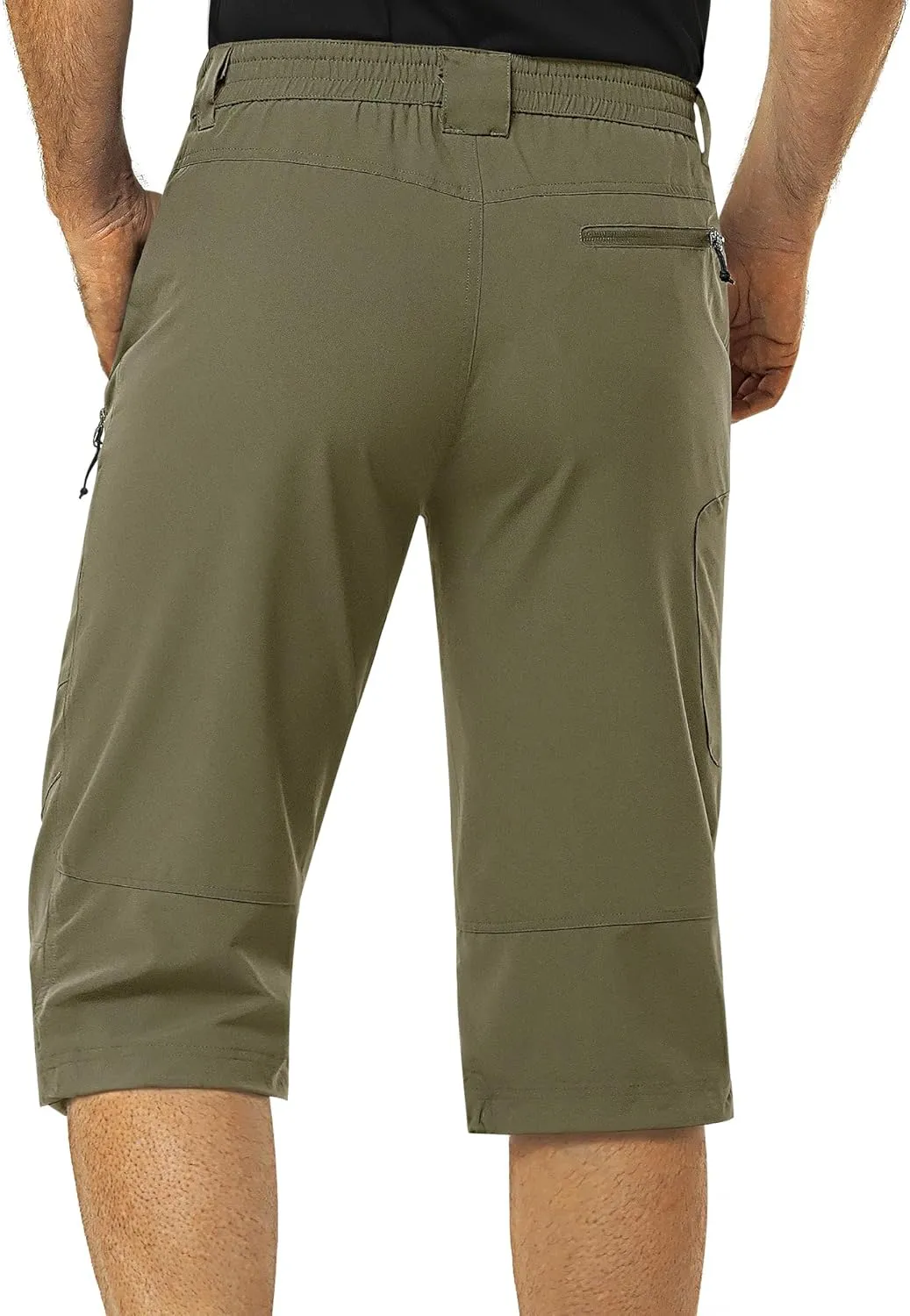 Men's Hiking Golf Capri Pants 3/4 Cargo Quick Dry Lightweight Stretch Below Knee Shorts Pants Travel Casual
