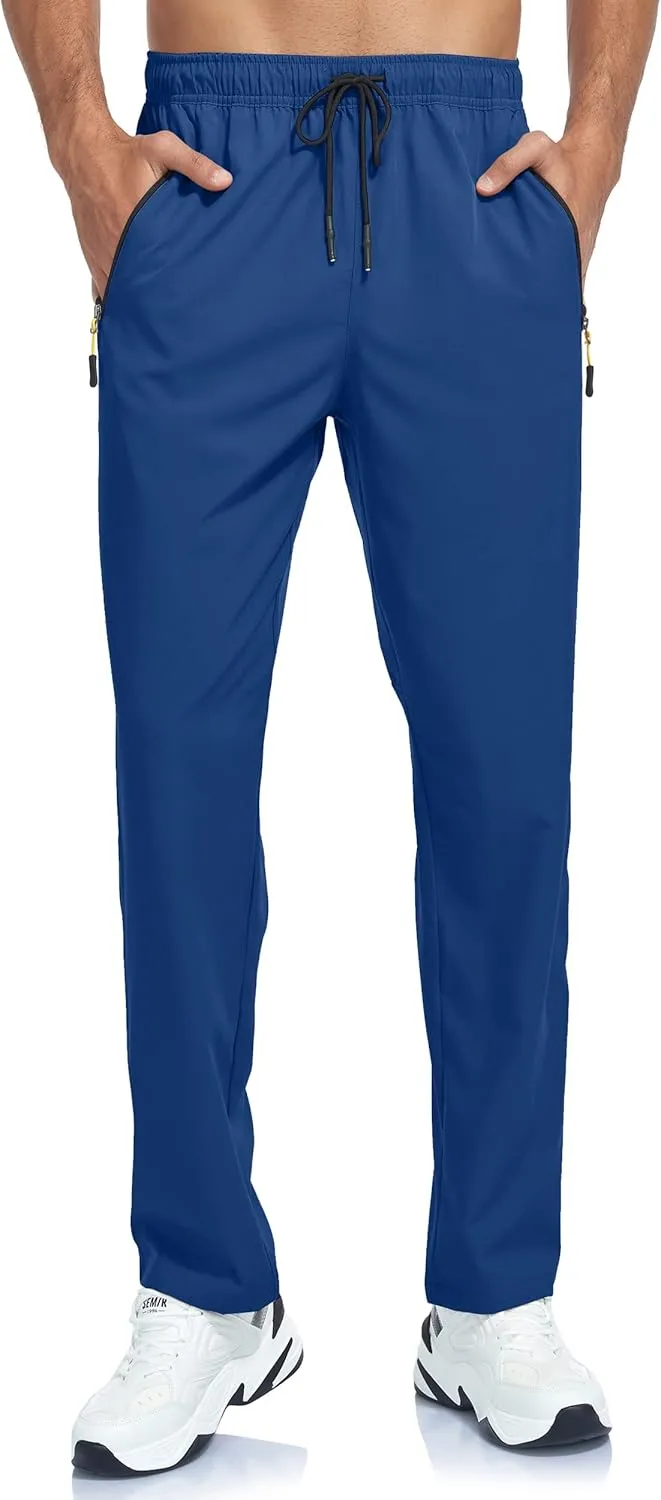 Men's Lightweight Hiking Pants Breathable Quick Dry Fit Waterproof Camping Fishing Running Athletic Active Jogger Pant
