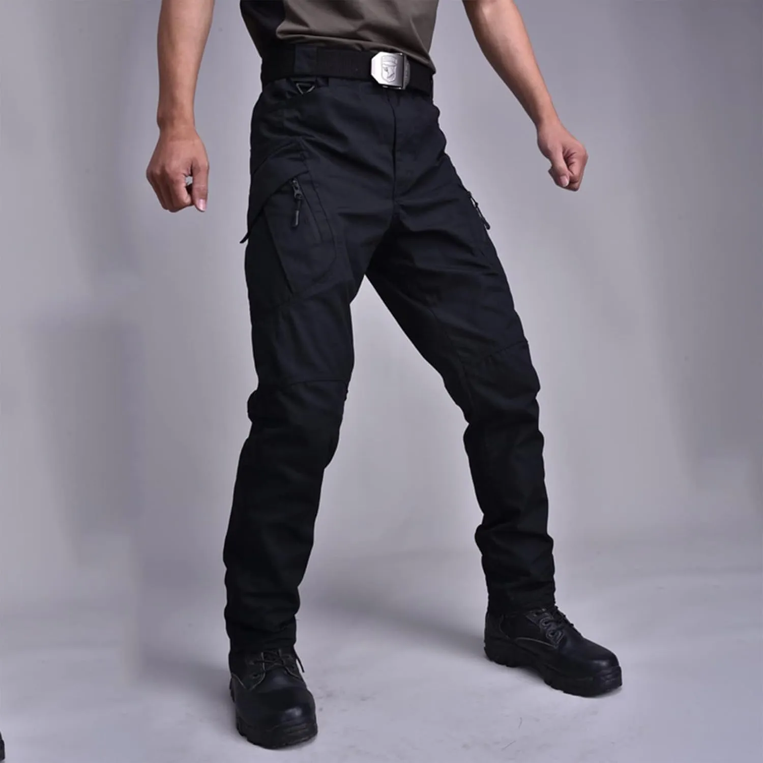 Men's Military Cargo Tactical Pants 2025 Ripstop Stretch Relaxed Fit Trousers Outdoor Hiking Pants with Multi Pockets