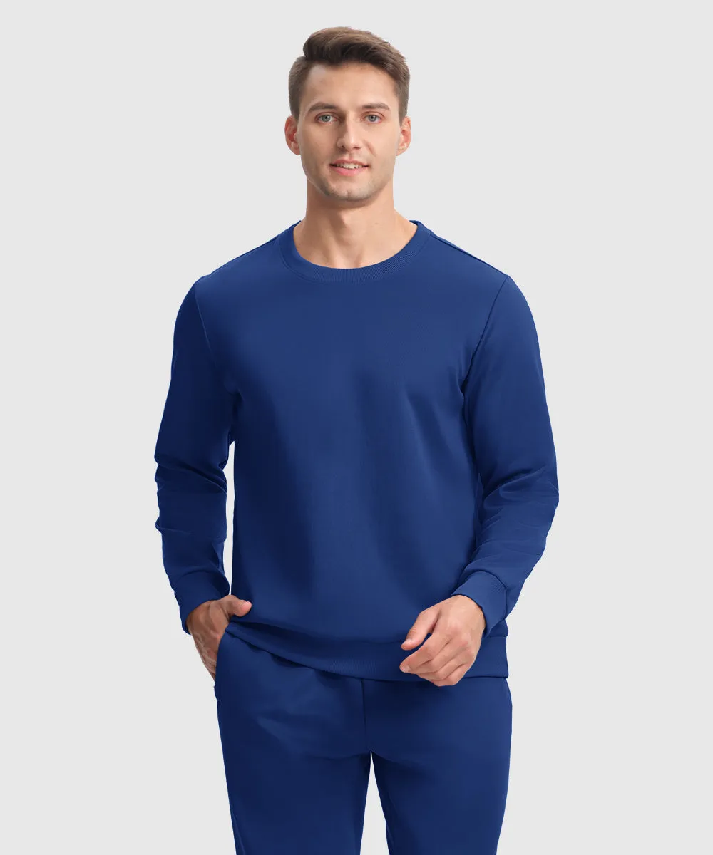 Men's Pullover and Rib Knit Cuff Pants Sweatsuit