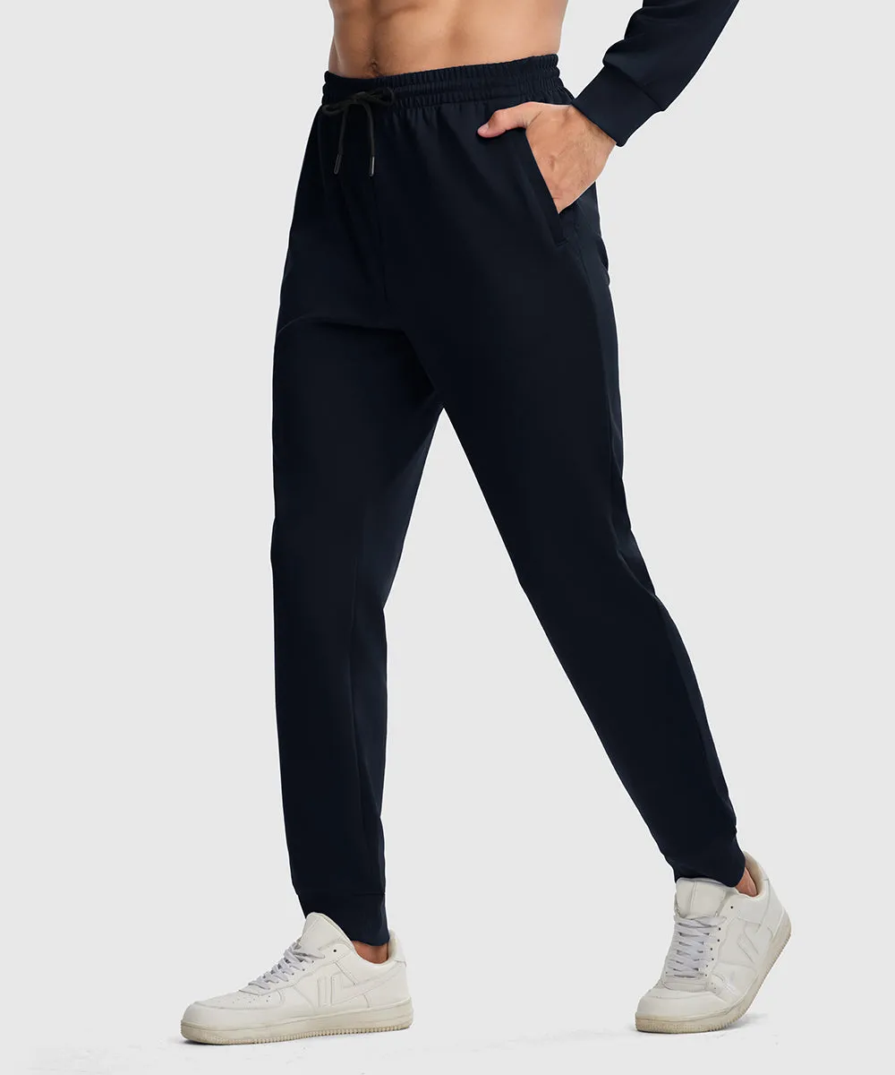 Men's Pullover and Rib Knit Cuff Pants Sweatsuit